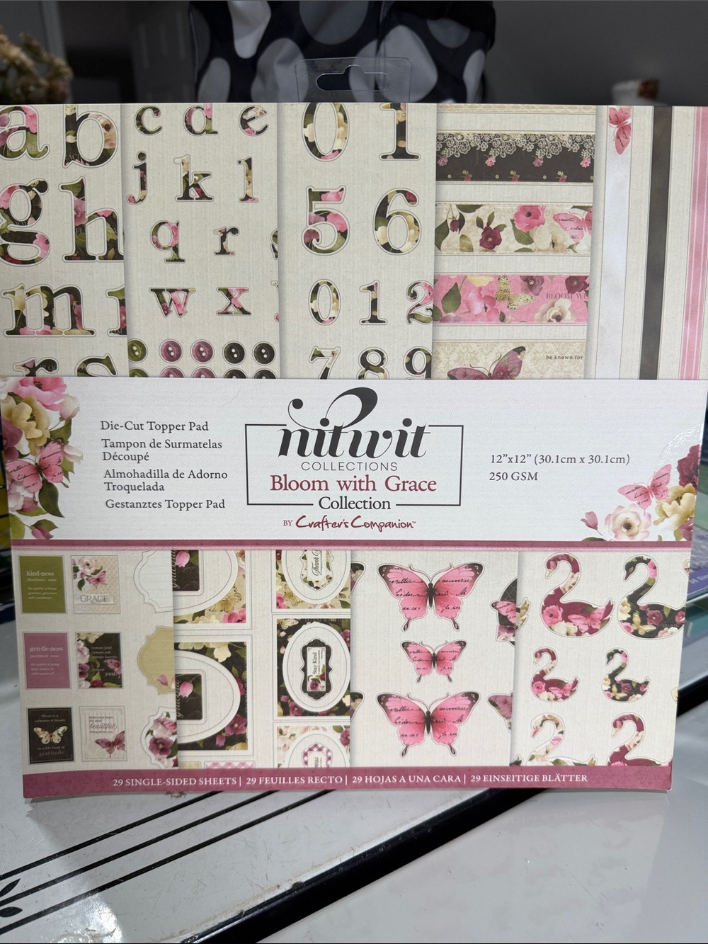 Crafters Companion Nitwit Bloom with Grace Collection Die-Cut Topper Pad